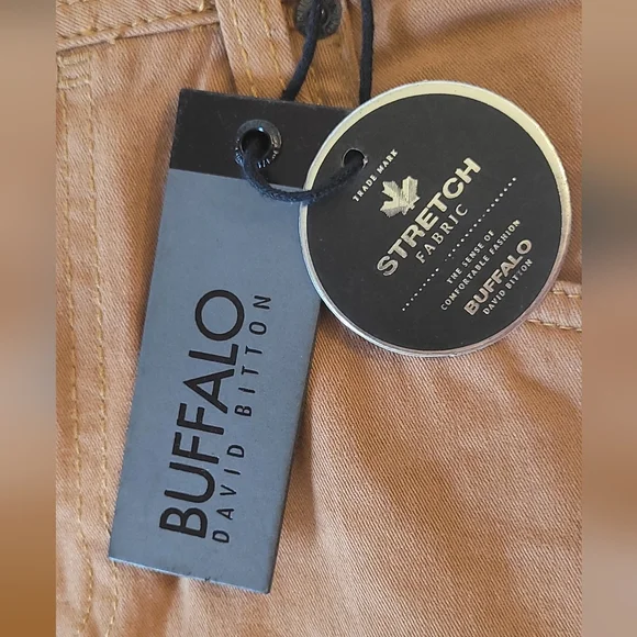 Boy's Tan Buffalo David Bitton Jeans with Zipper Details - Picture 4 of 7